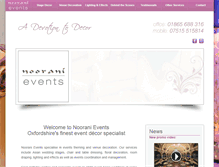 Tablet Screenshot of nooranievents.co.uk